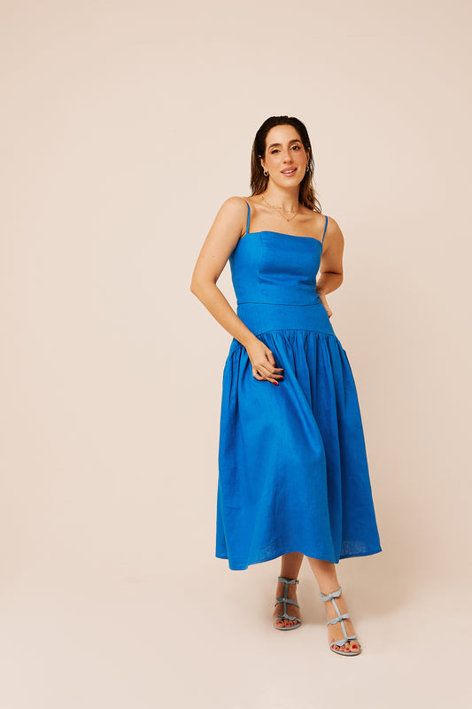 Vestido Sophie Azul Iris