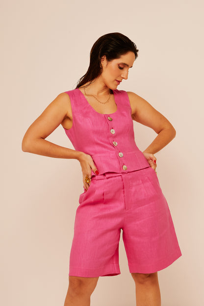 Bermuda New Florence - Linho Pink