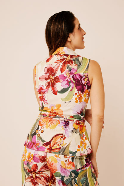 Colete Patricia Sarja Floral