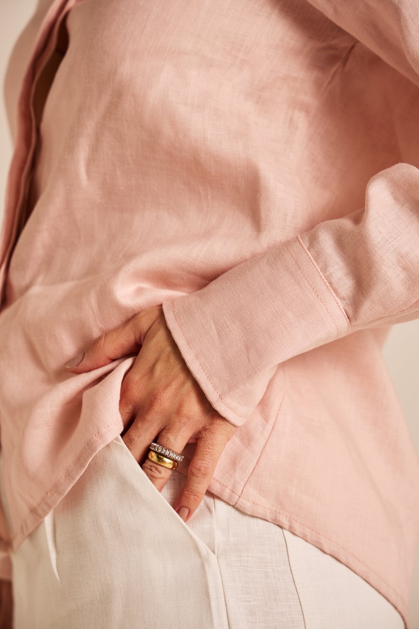 Camisa Anna Manga longa Pêssego