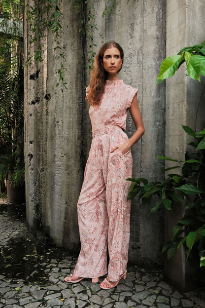 Blusa Silvia Estampa Sofia Rosê