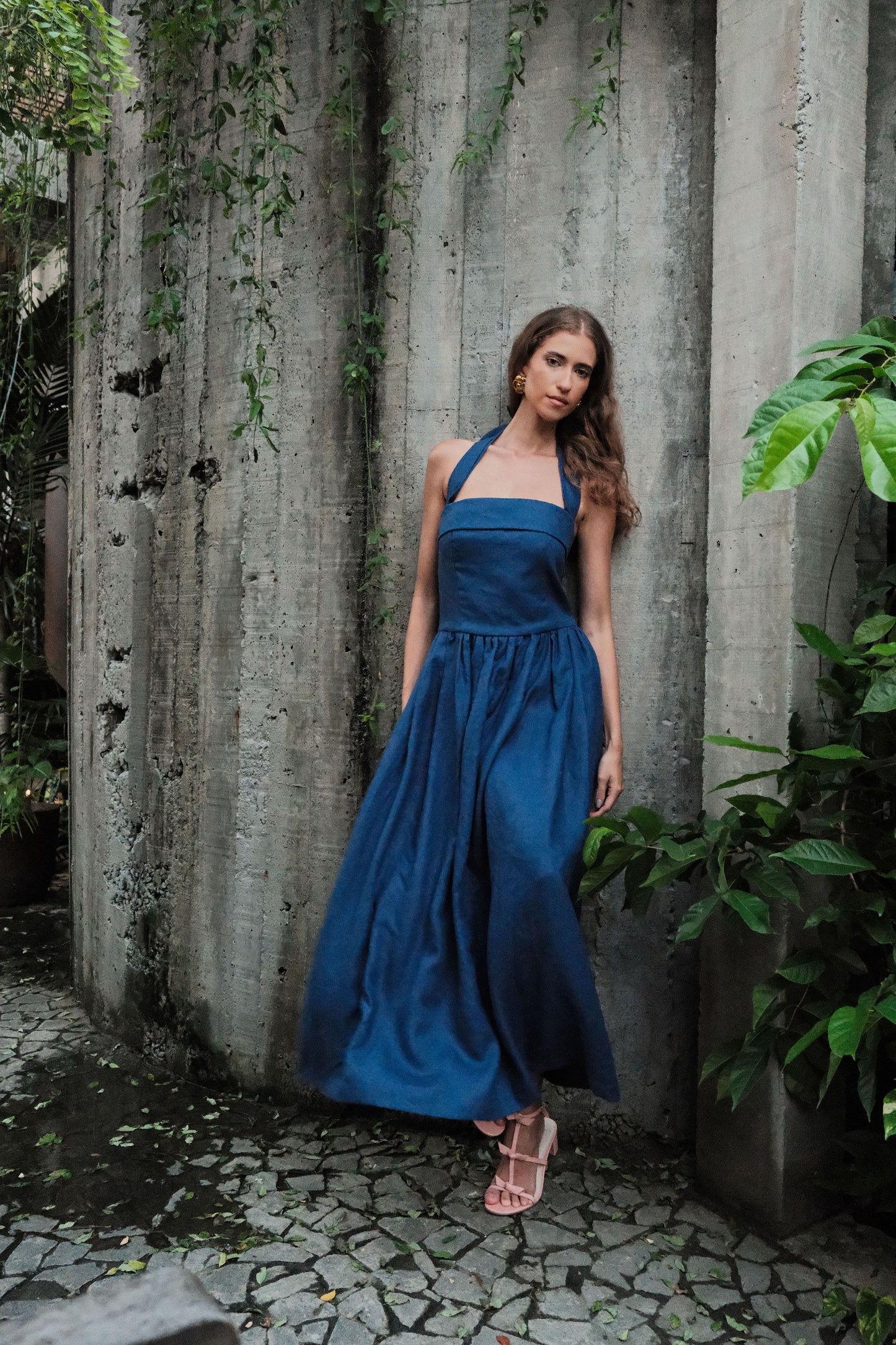 Vestido Louise Azul Carbono