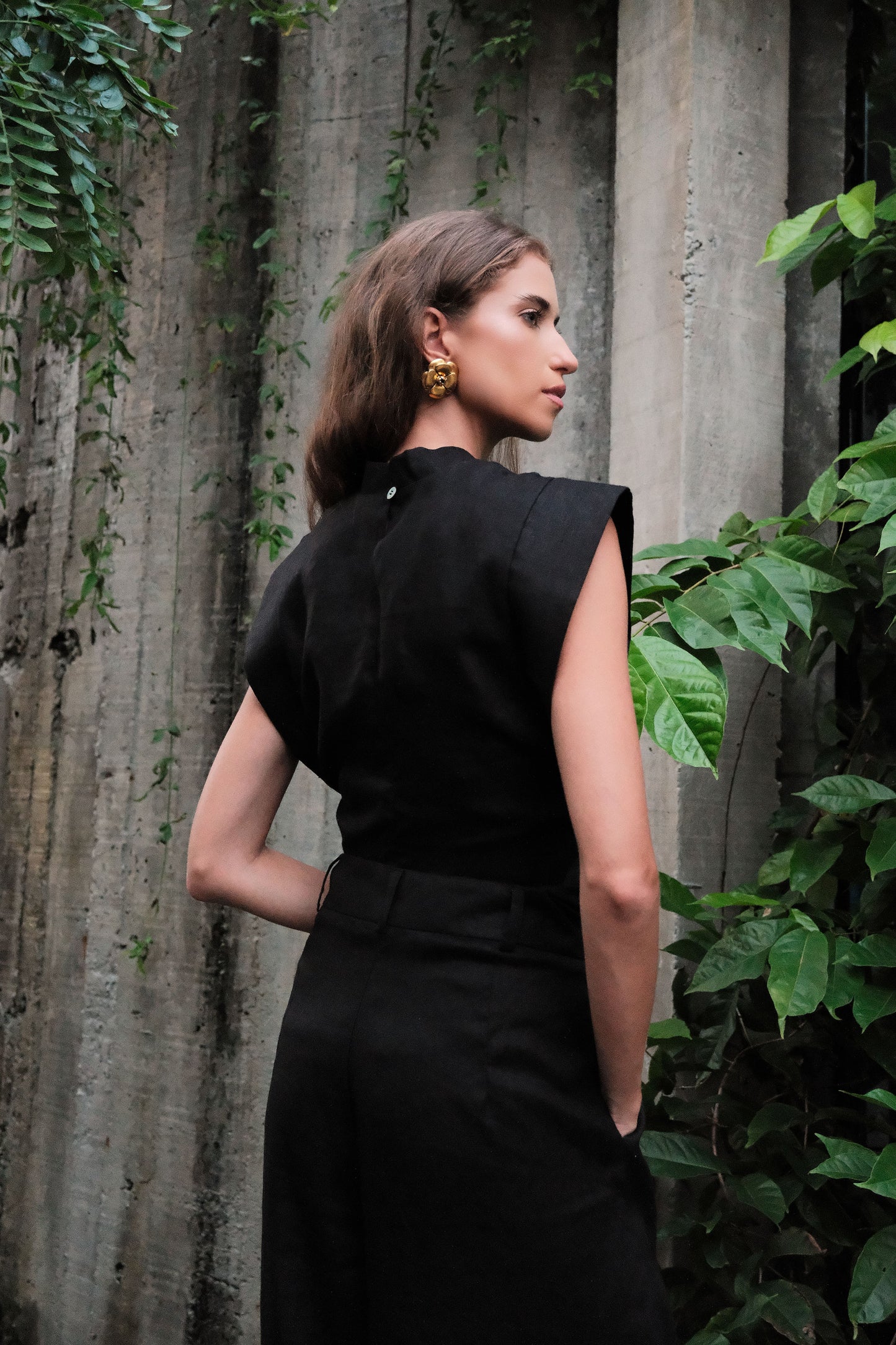 Blusa Clarissa Linho Preto