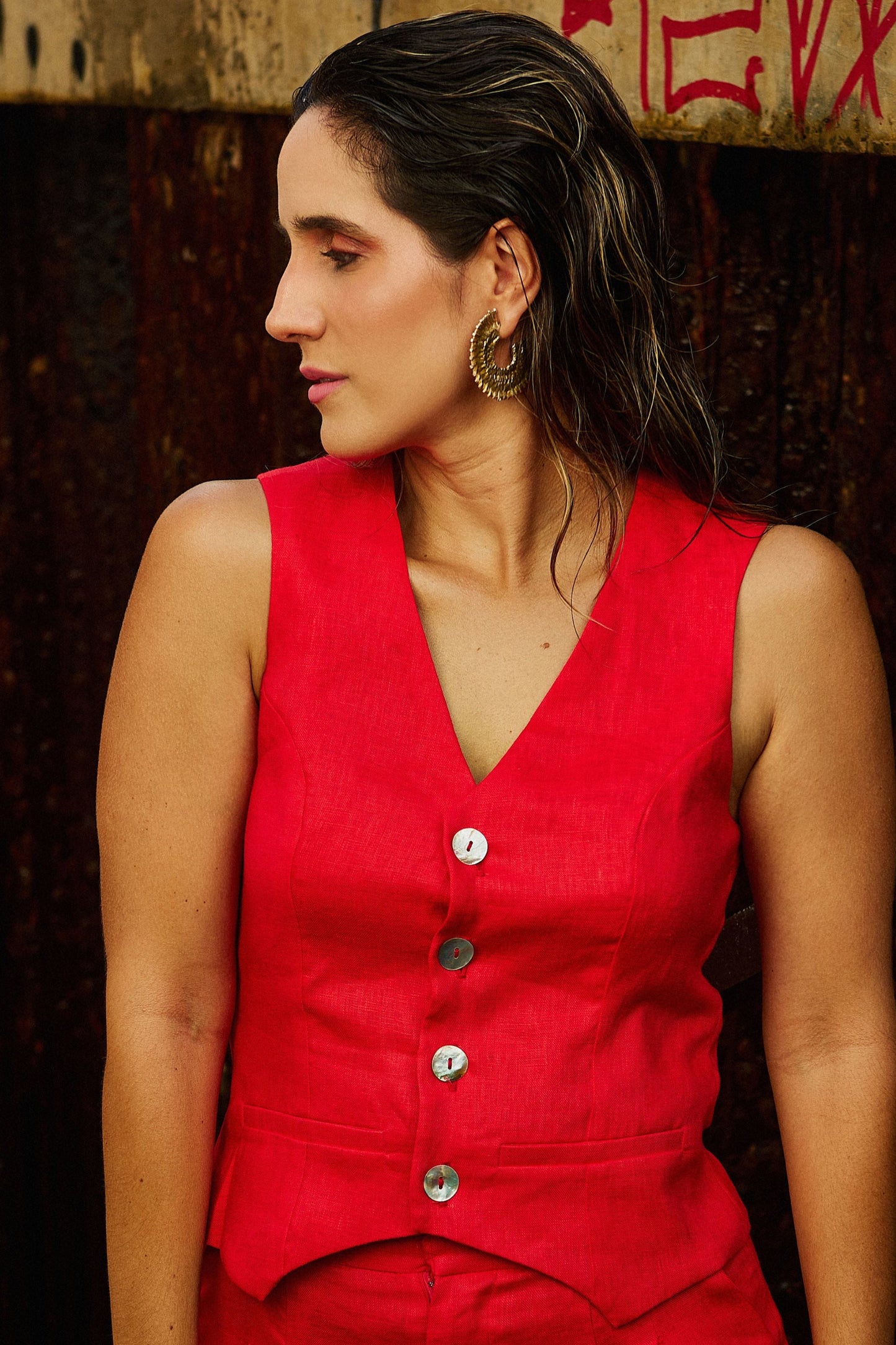 Colete Antonela Vermelho