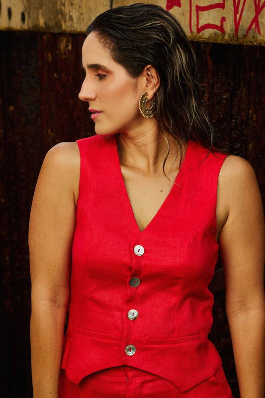Colete Antonela Vermelho