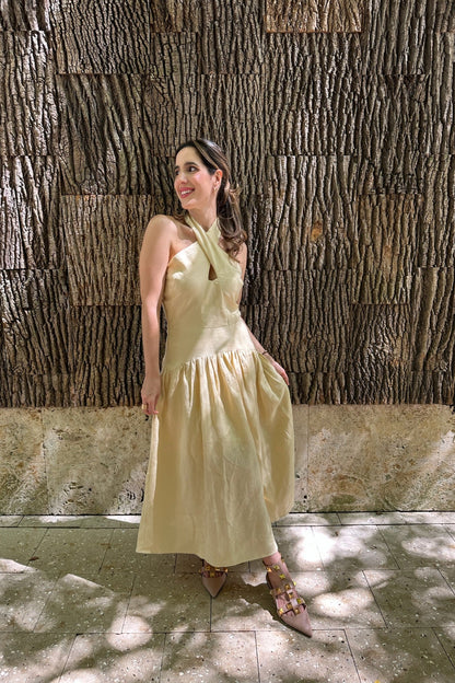Vestido Isadora – Linho Soft Sand
