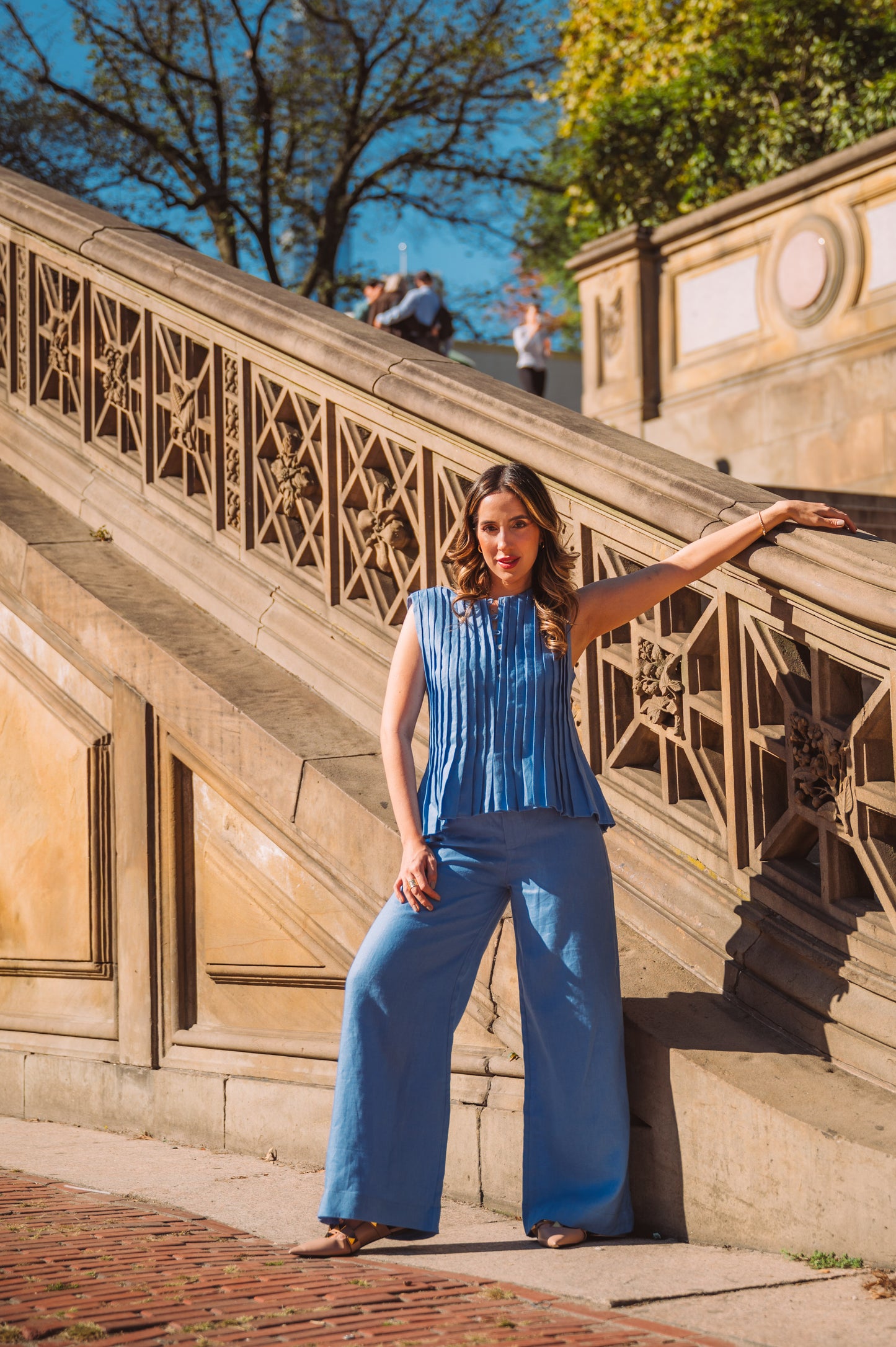 Calça Pantalona Fabíola Classic Blue