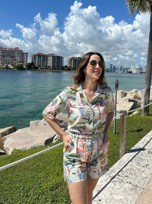 Camisa Anna Manga Curta Estampada