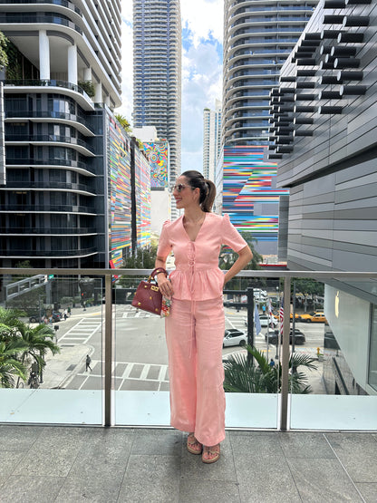 Blusa Eloisa - Linho Soft Pink