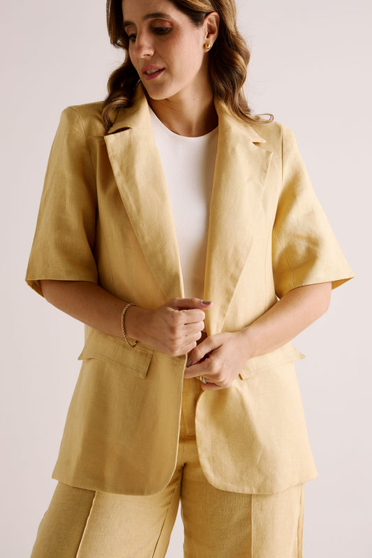 Blazer New Natalia Amarelo Manteiga